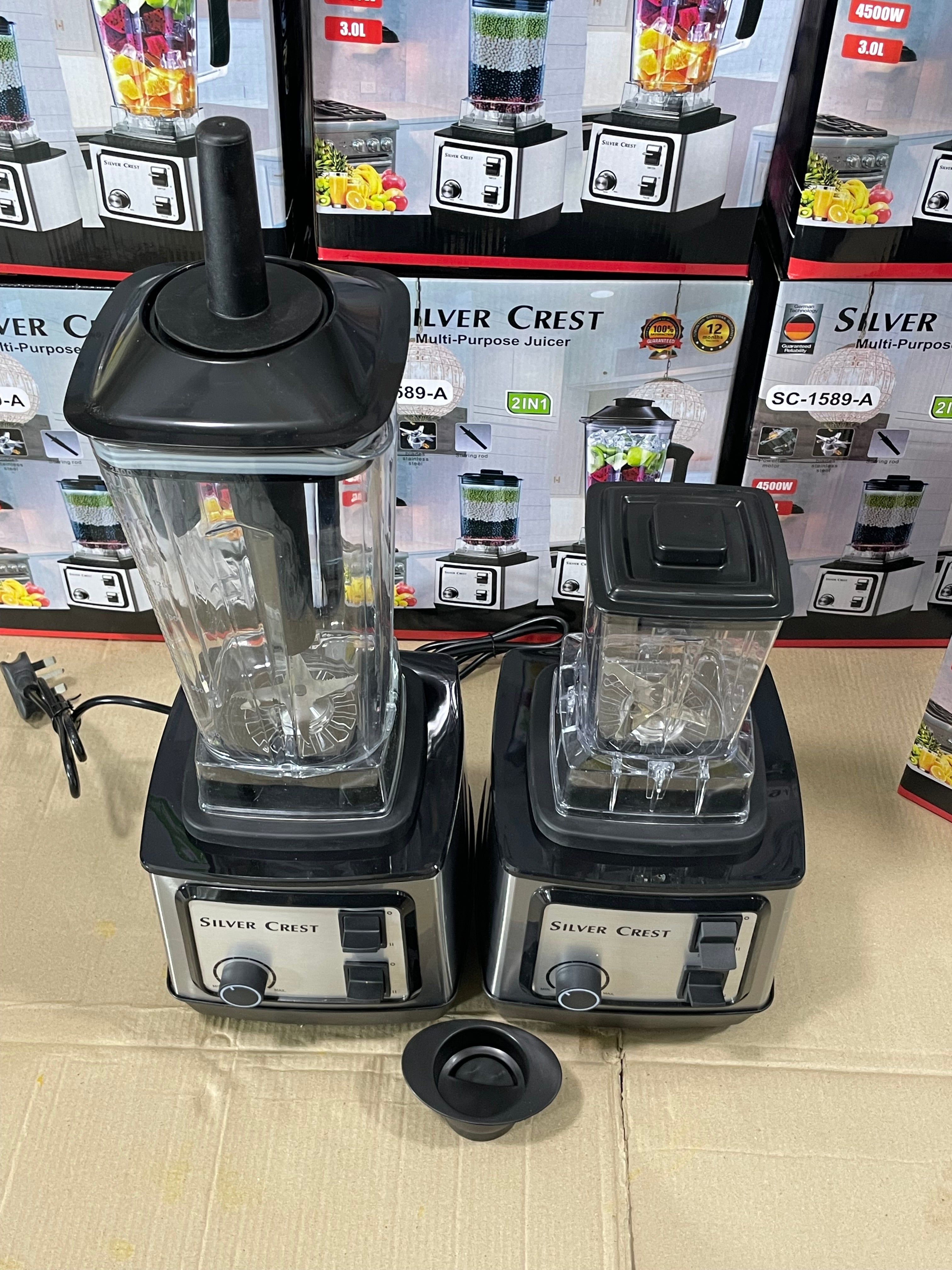 Silver Crest 2-in-1 Heavy Duty Blender & Grinder (2L Family Jar) – Crush, Blend & Grind in Seconds