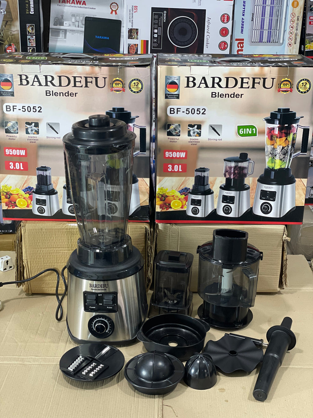 BARDEFU 6-in-1 Kitchen Blender Set — Blend, Grind, Chop, Juice & Slice in One