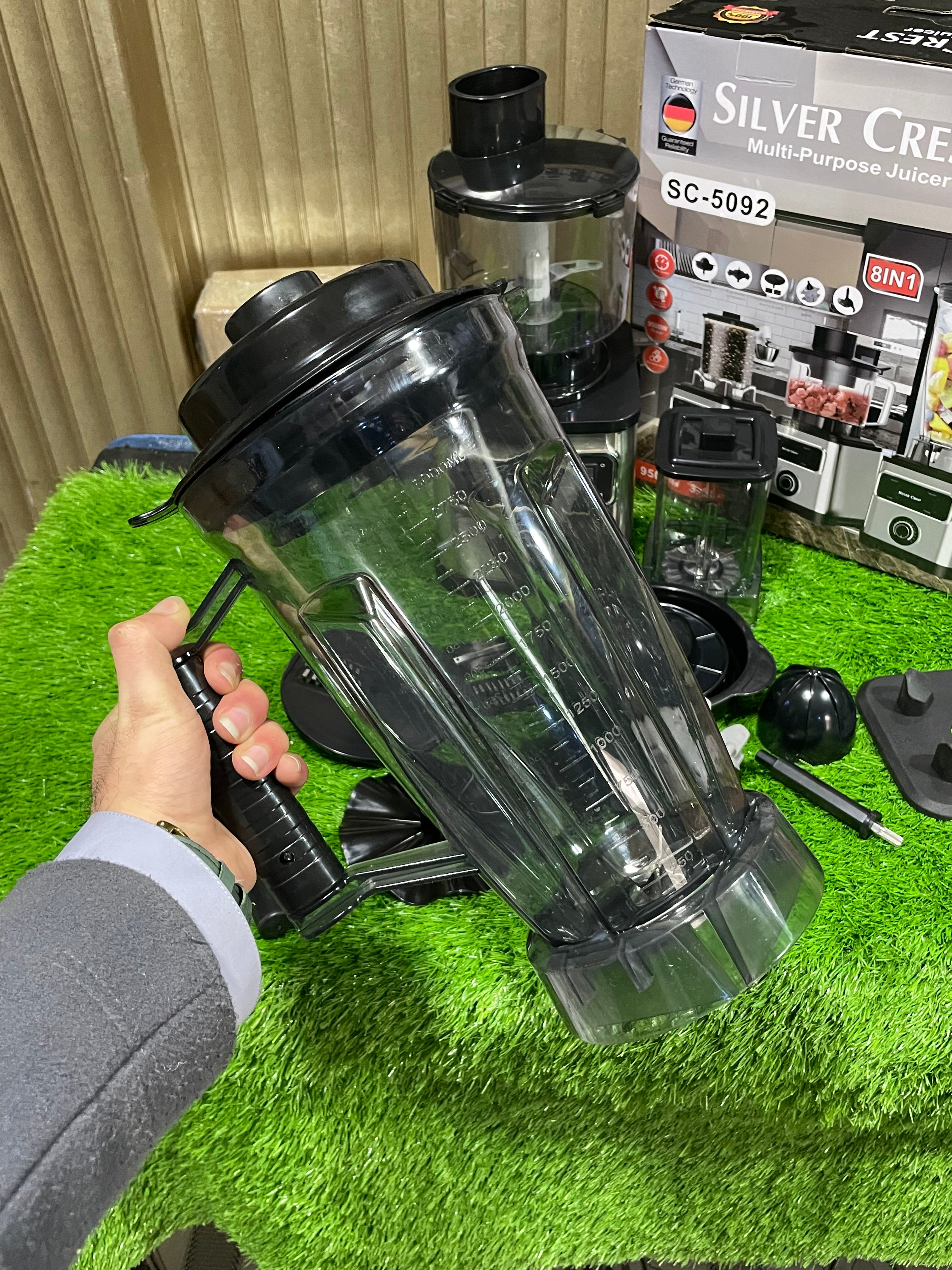 Silver Crest 8-in-1 Kitchen Machine – Juicer, Blender & Grinder with 3L Jar