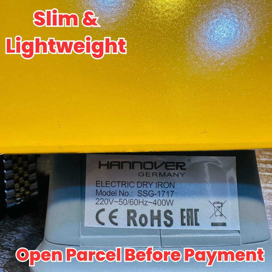 100% Imported | Low Power. High Performance. Hannover 400W Iron