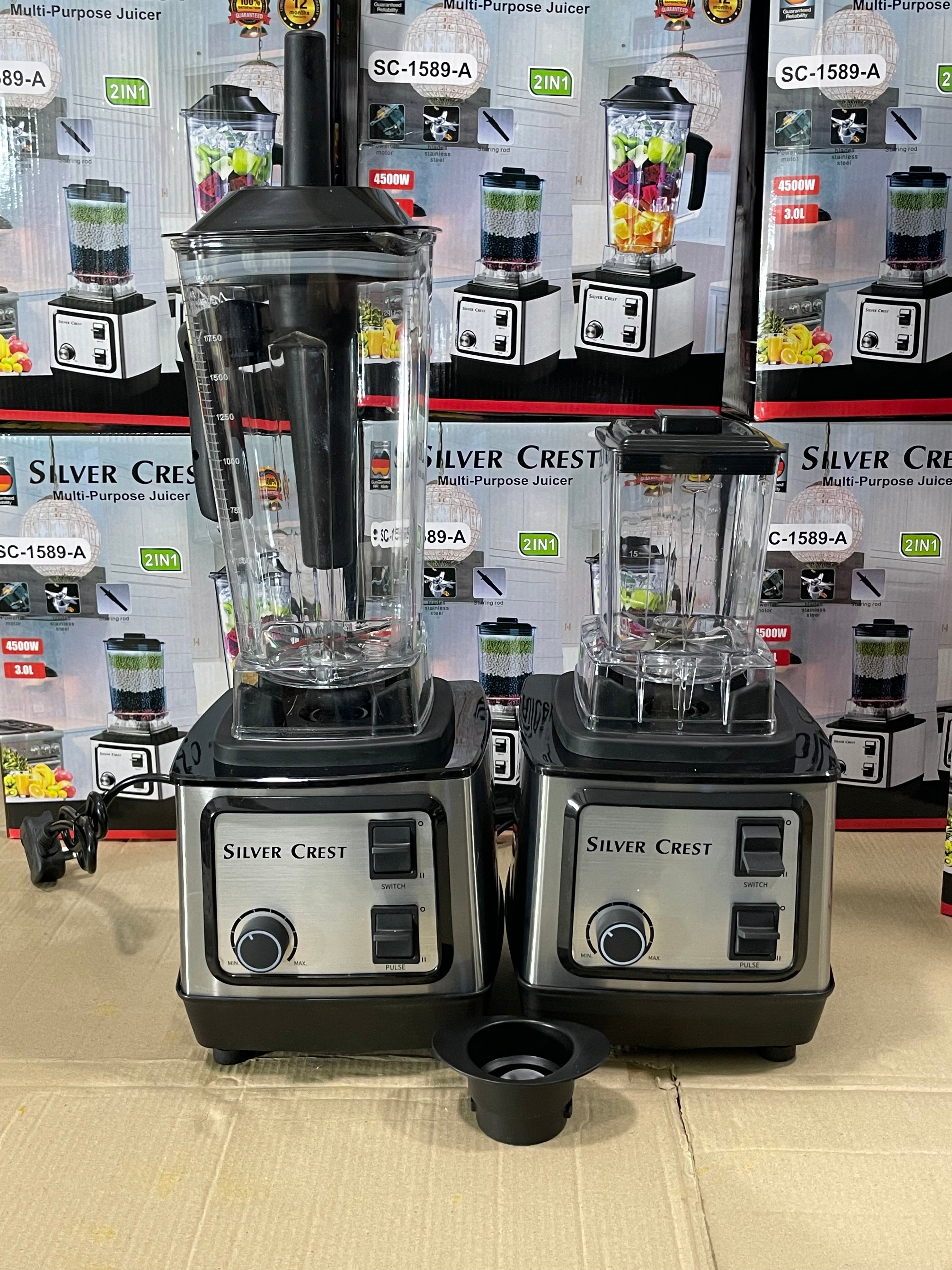 Silver Crest 2-in-1 Heavy Duty Blender & Grinder (2L Family Jar) – Crush, Blend & Grind in Seconds