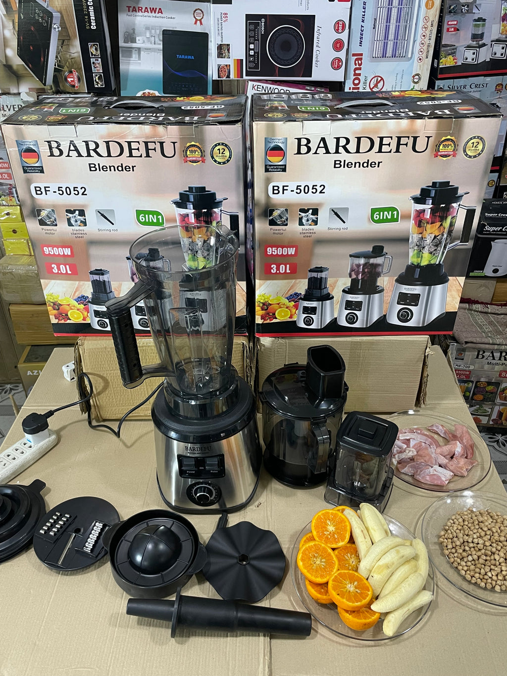 BARDEFU 6-in-1 Kitchen Blender Set — Blend, Grind, Chop, Juice & Slice in One