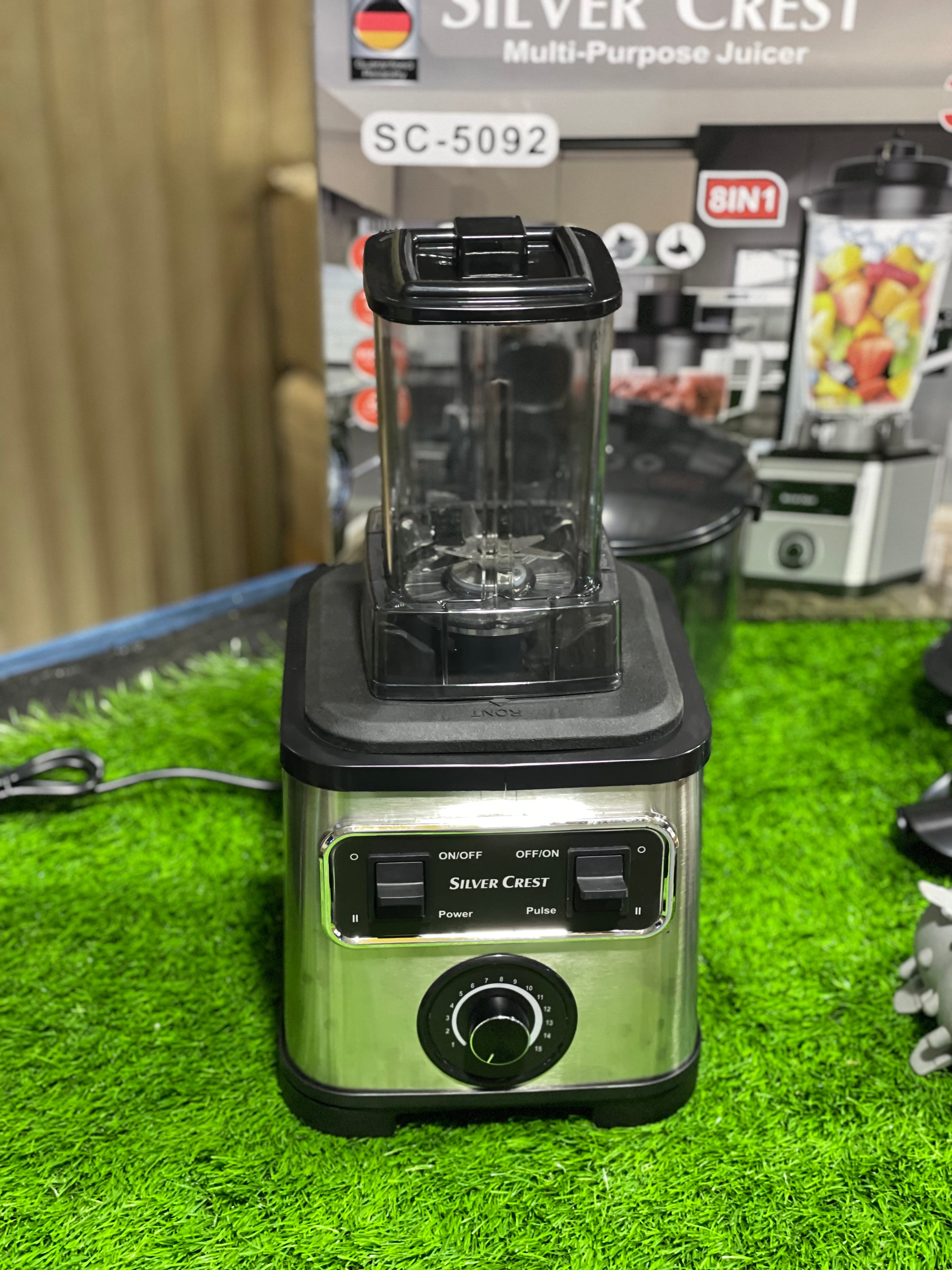 Silver Crest 8-in-1 Kitchen Machine – Juicer, Blender & Grinder with 3L Jar