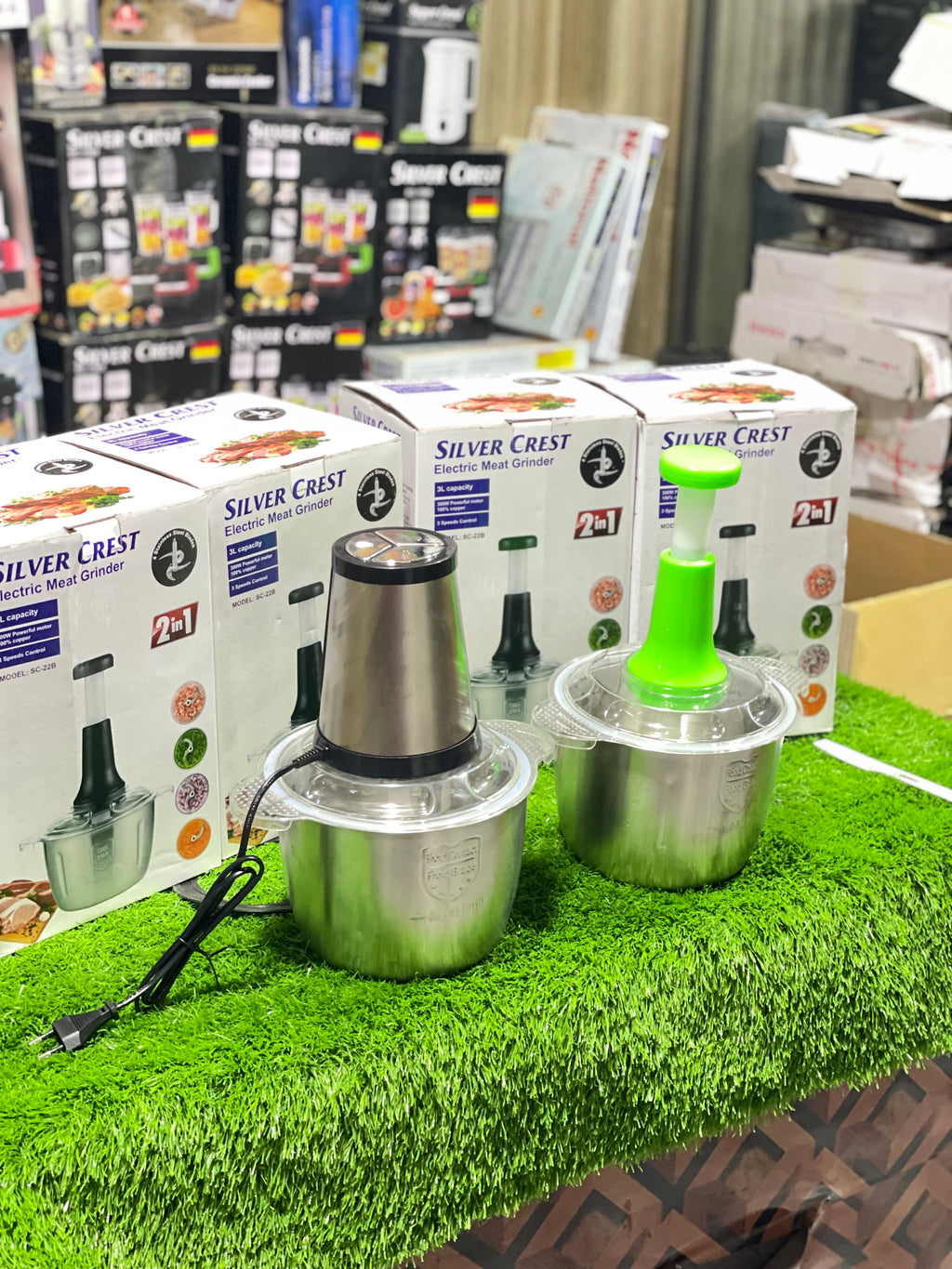 Silver Crest 2in1 Electric & Manual Chopper – Full Imported