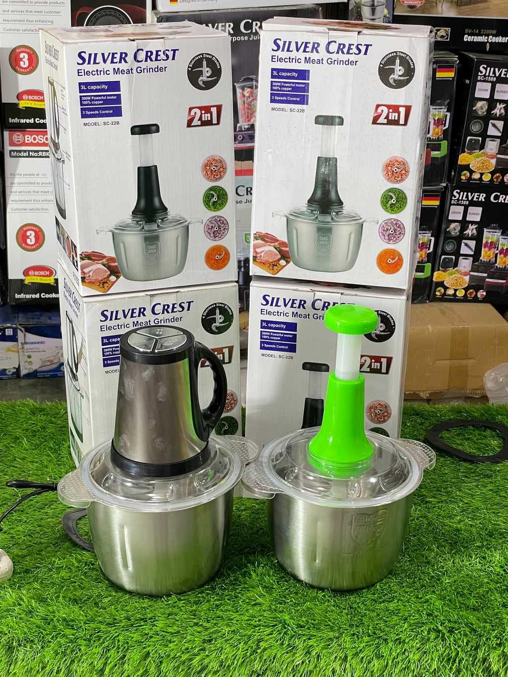 Silver Crest 2in1 Electric & Manual Chopper – Full Imported