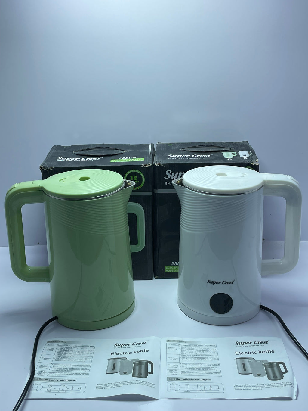 Super Crest 2.3L Electric Kettle – 2000W Fast Boil | Big Family Size | Auto Shut-Off