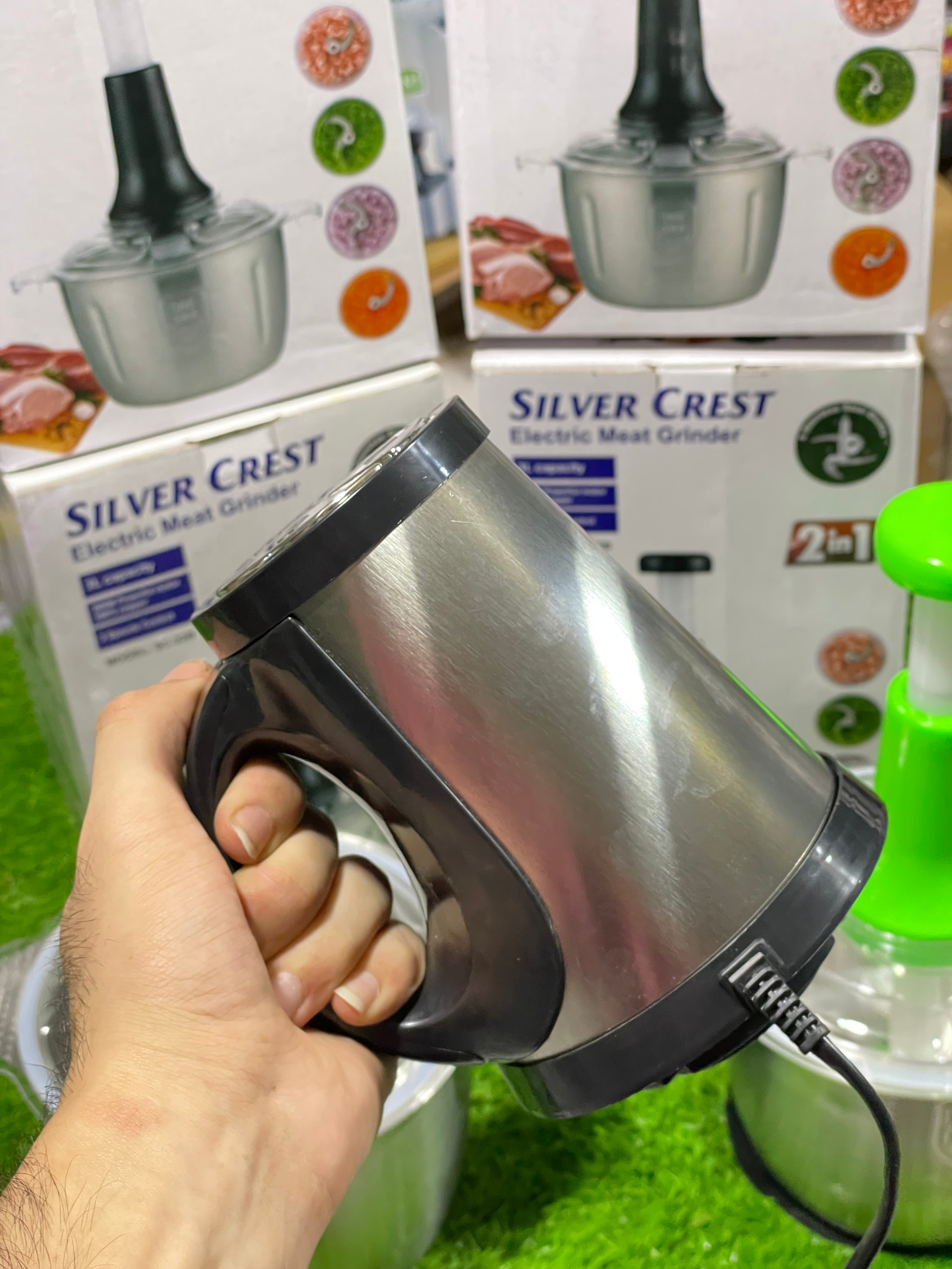 Silver Crest 2in1 Electric & Manual Chopper – Full Imported