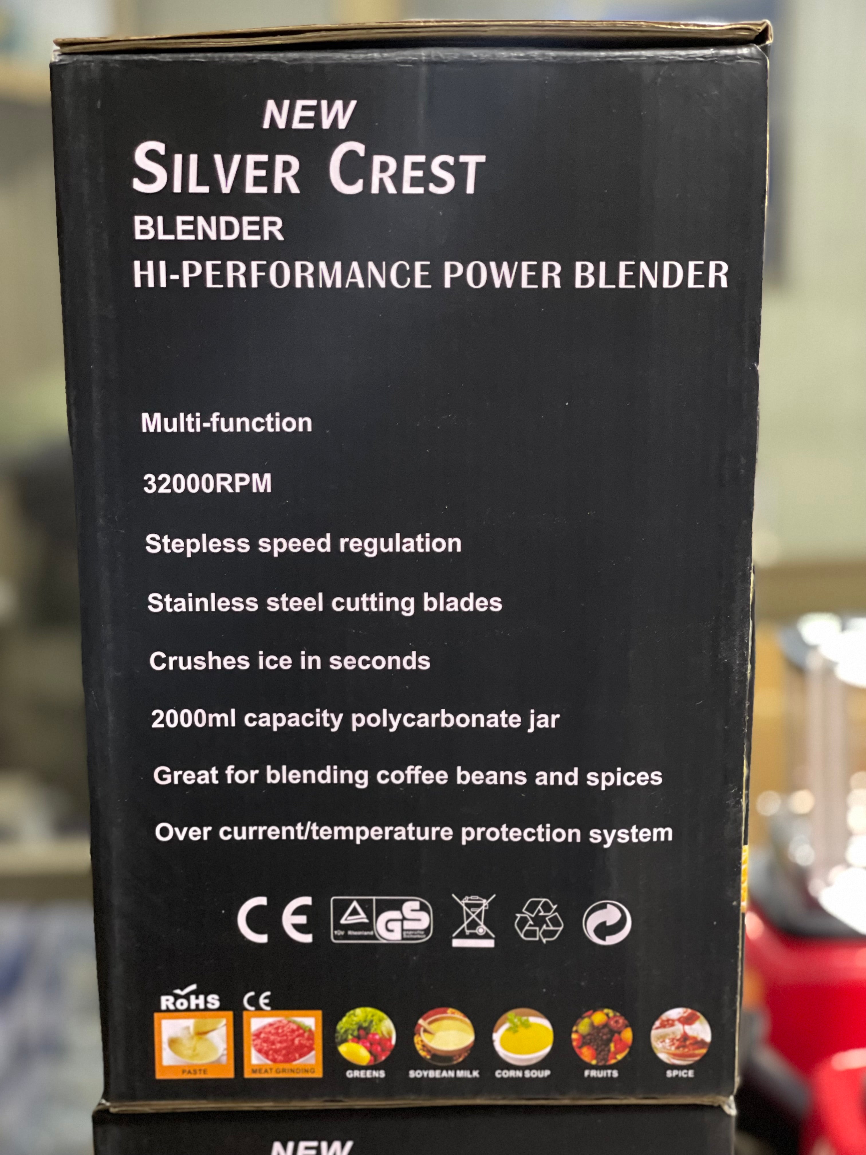 Silver Crest 2-in-1 Heavy Duty Blender & Grinder | Powerful Imported Motor