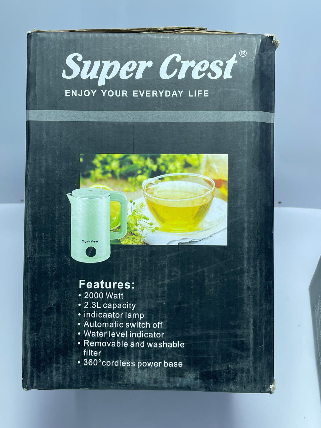 Super Crest 2.3L Electric Kettle – 2000W Fast Boil | Big Family Size | Auto Shut-Off