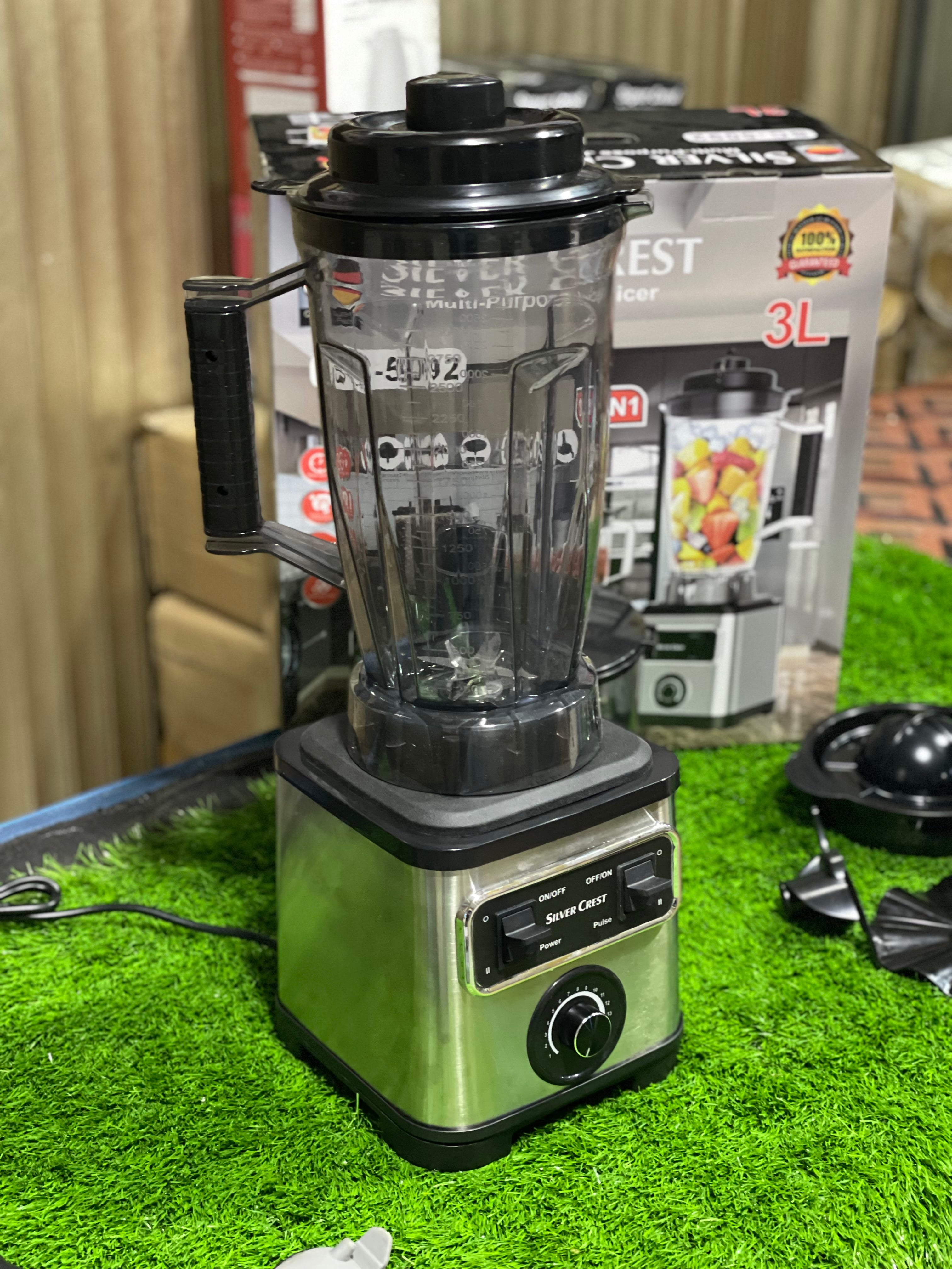 Silver Crest 8-in-1 Kitchen Machine – Juicer, Blender & Grinder with 3L Jar