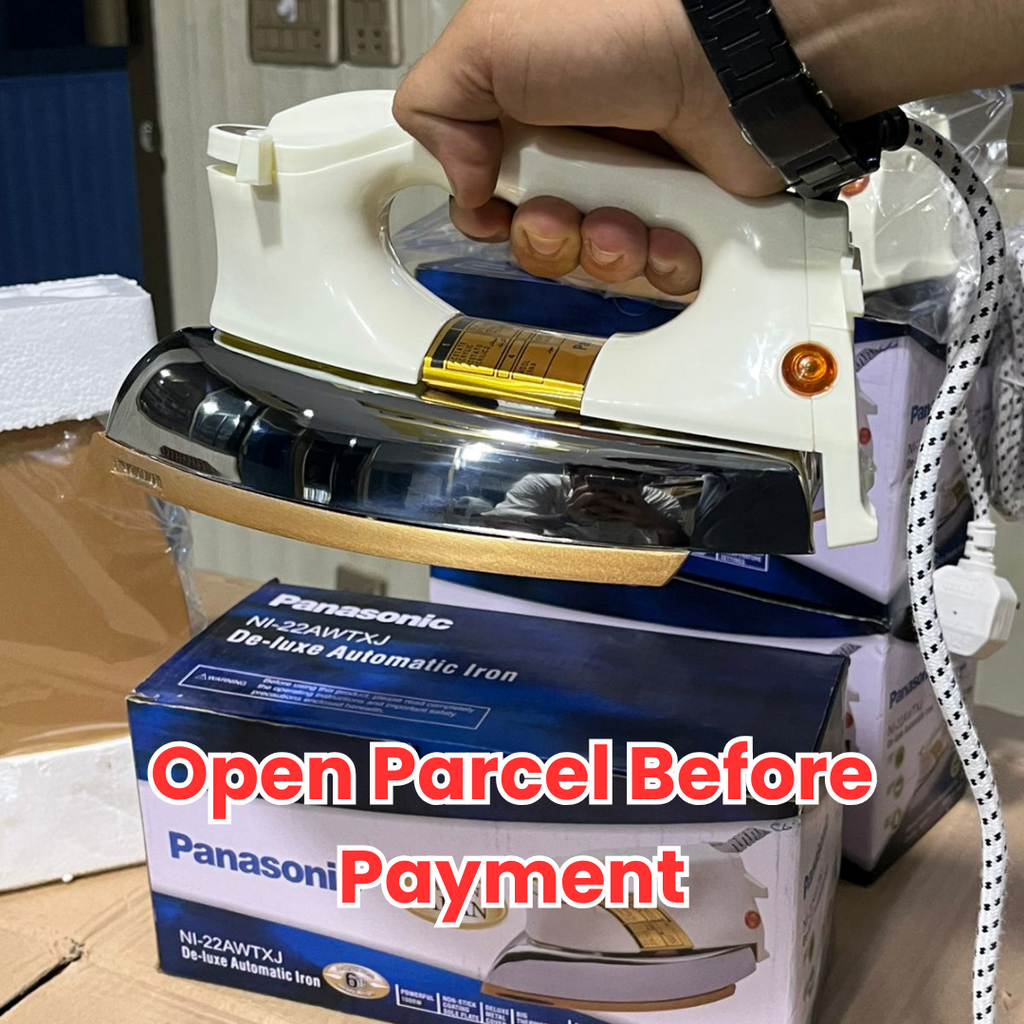 Japan Imported, Panasonic Dry Iron 1000W - Non-Stick Soleplate, Swivel Cord