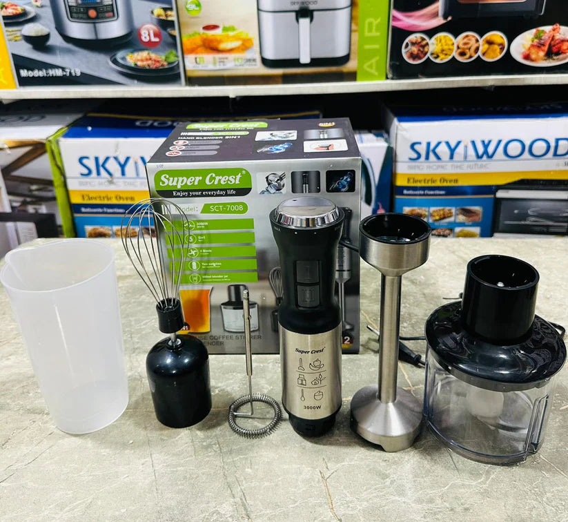 Super Crest 5-in-1 Hand Blender Set,