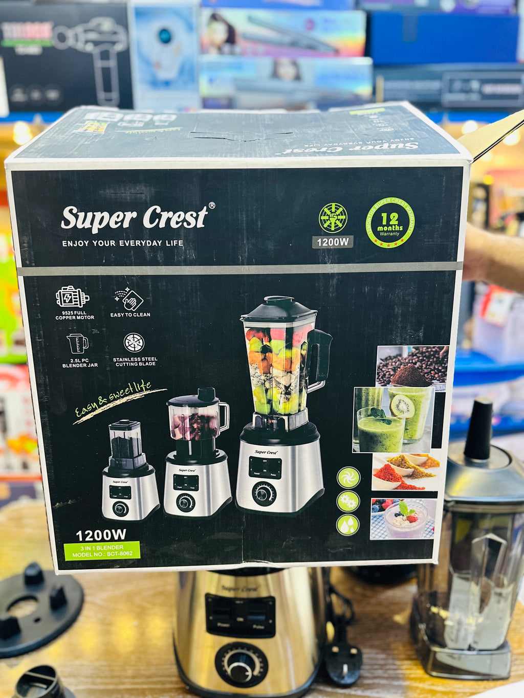 Super Crest 3 in 1 Blender 1200W SCT-8062