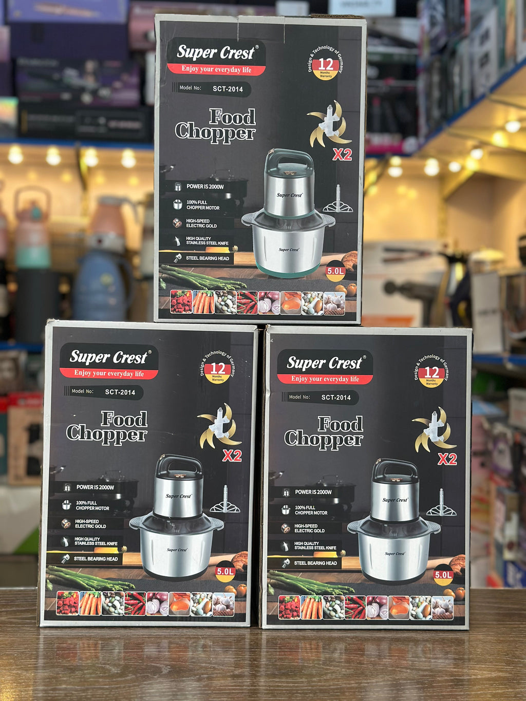 Super Crest 5L Food Chopper with Extra Blade SCT-2014