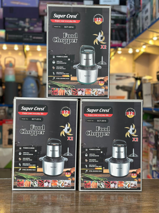 Super Crest 5L Food Chopper with Extra Blade SCT-2014