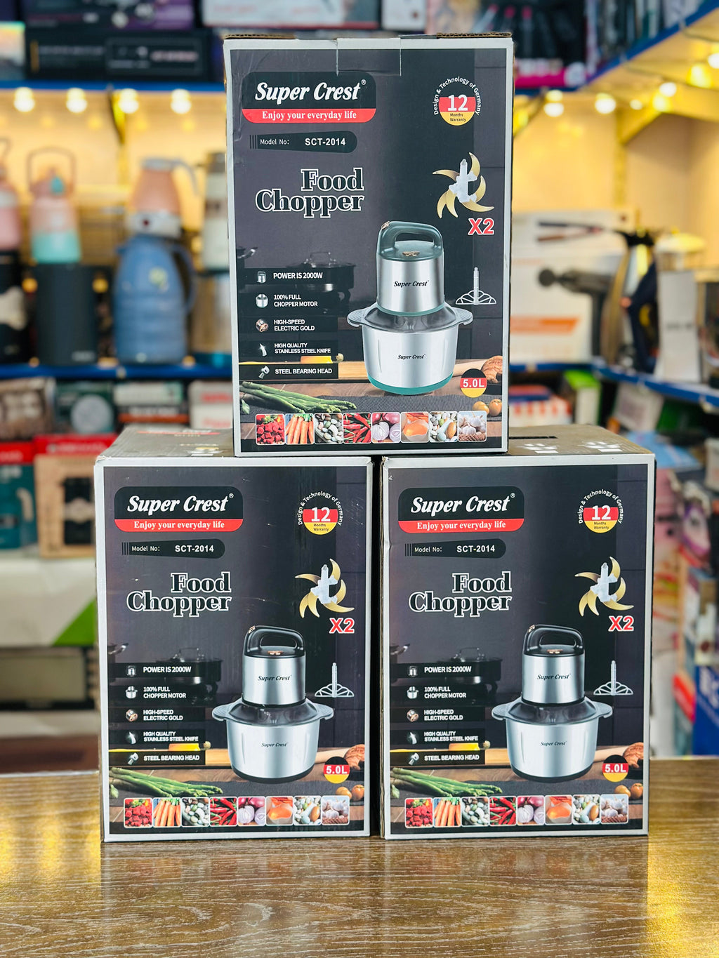 Super Crest 5L Food Chopper with Extra Blade SCT-2014