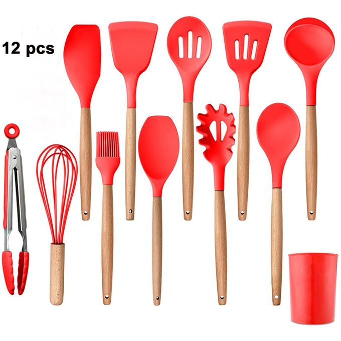 12 Piece Silicon Spoon Set