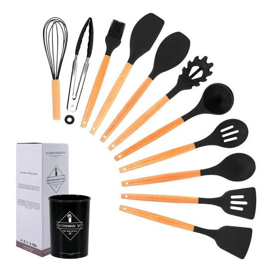12 Piece Silicon Spoon Set
