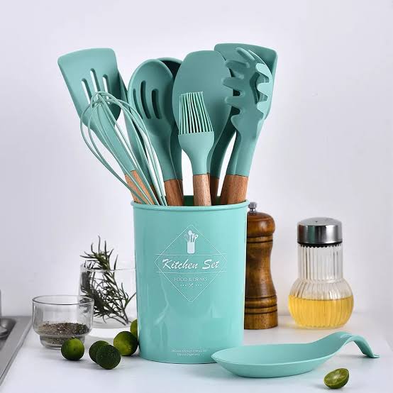 12 Piece Silicon Spoon Set